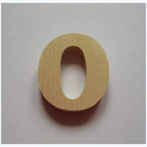 "0" dřevěné domovní číslo v.4,5 cm