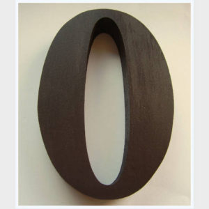 "0" dřevěné domovní číslo v.10 cm
