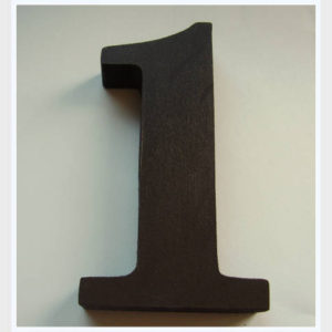 "1" dřevěné domovní číslo v.10 cm