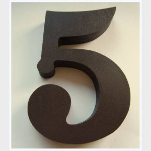 "5" dřevěné domovní číslo v.10 cm